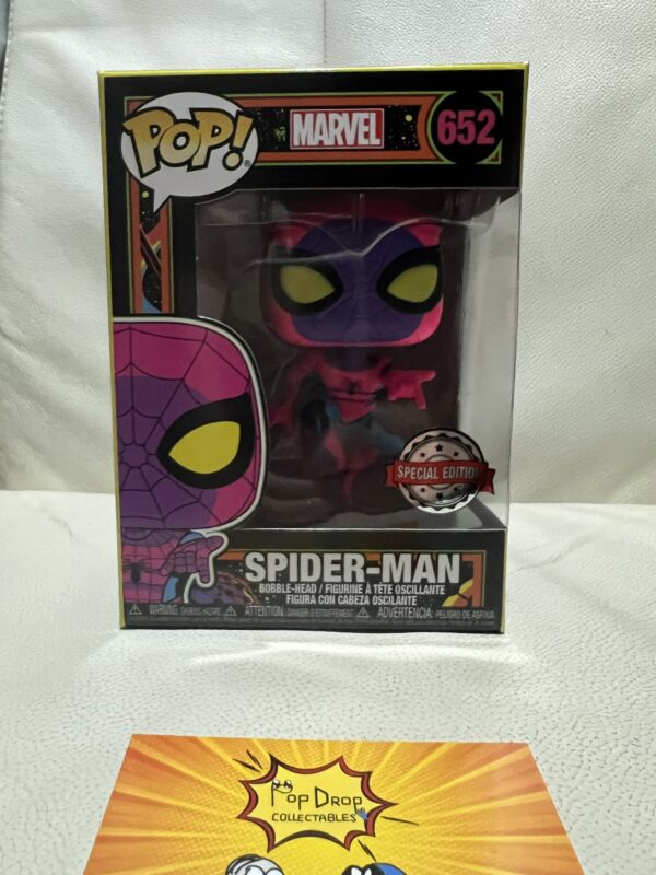 Black light spiderman pop!